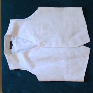 INC - International Concepts XXL White Linen/Cotton Vest